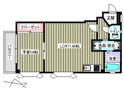 1LDK賃貸マンション