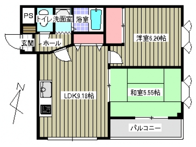 2LDK賃貸マンション