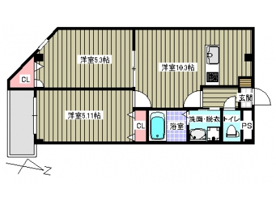 2LDK賃貸マンション