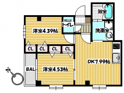2DK賃貸マンション