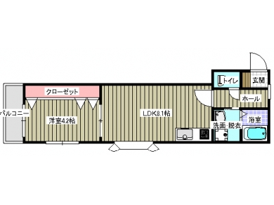 1LDK賃貸マンション