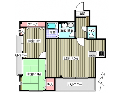 2LDK賃貸マンション