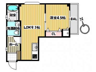 1LDK賃貸マンション