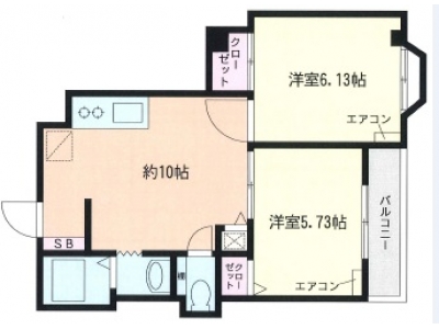 2LDK賃貸マンション