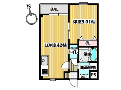 1LDK賃貸マンション