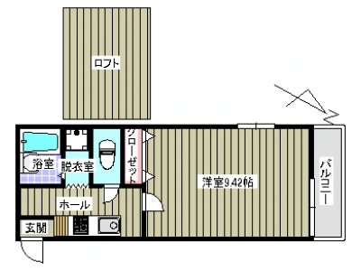1K賃貸アパート