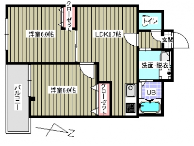 2LDK賃貸マンション